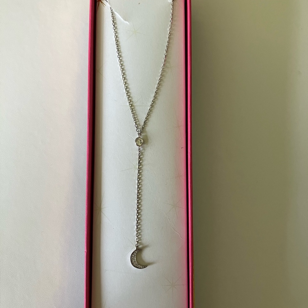 New Stella Picciotto Verona sterling silver moon drop necklace